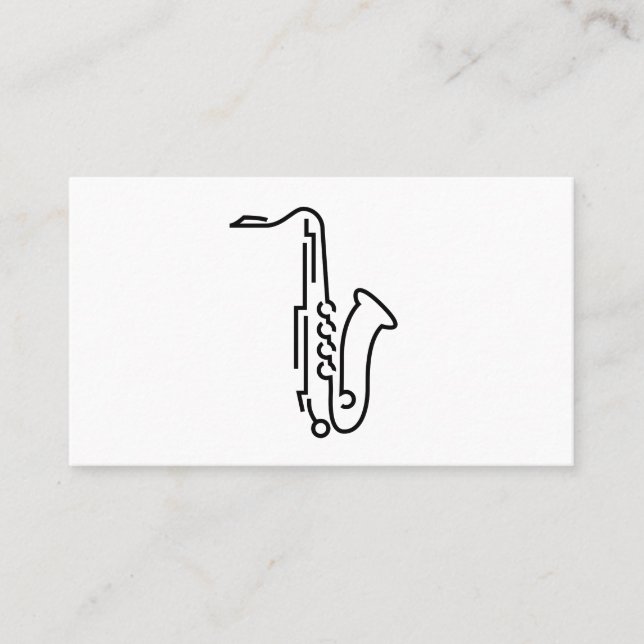Saxophone Logo - Business Card (Front)