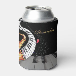 Saxophone Luxury Piano Music Personalized Can Cooler