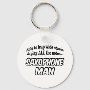 Saxophone Man - Music Superhero Keychain
