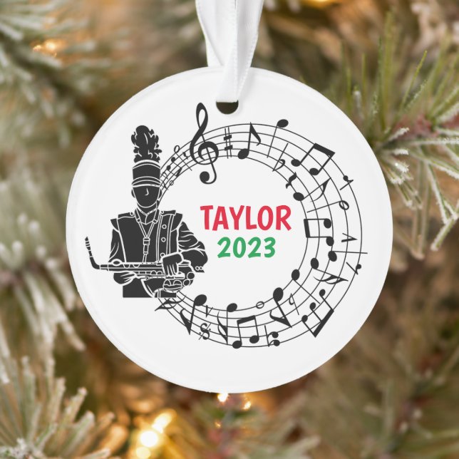 Saxophone Marching Band Christmas Ornament (Tree)