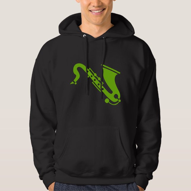 Saxophone - Martian Green Hoodie (Front)