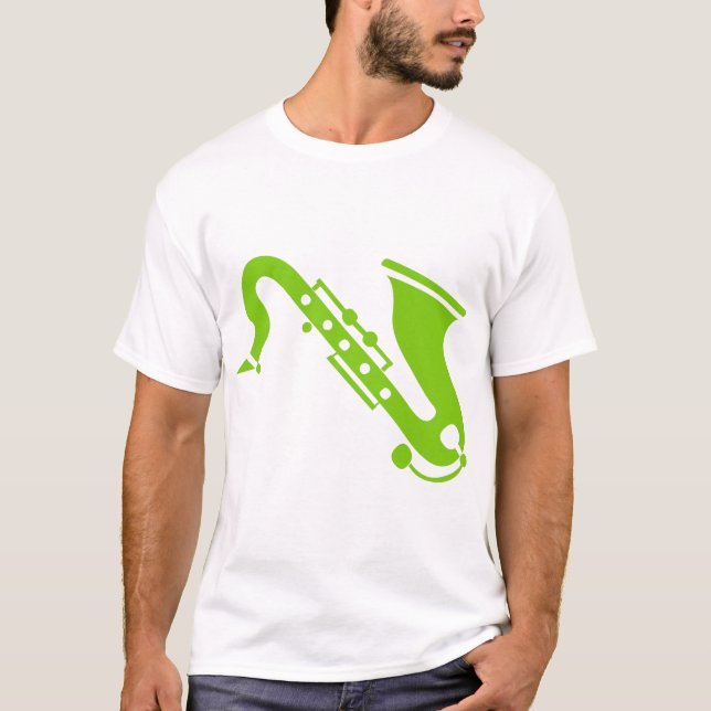 Saxophone - Martian Green T-Shirt (Front)