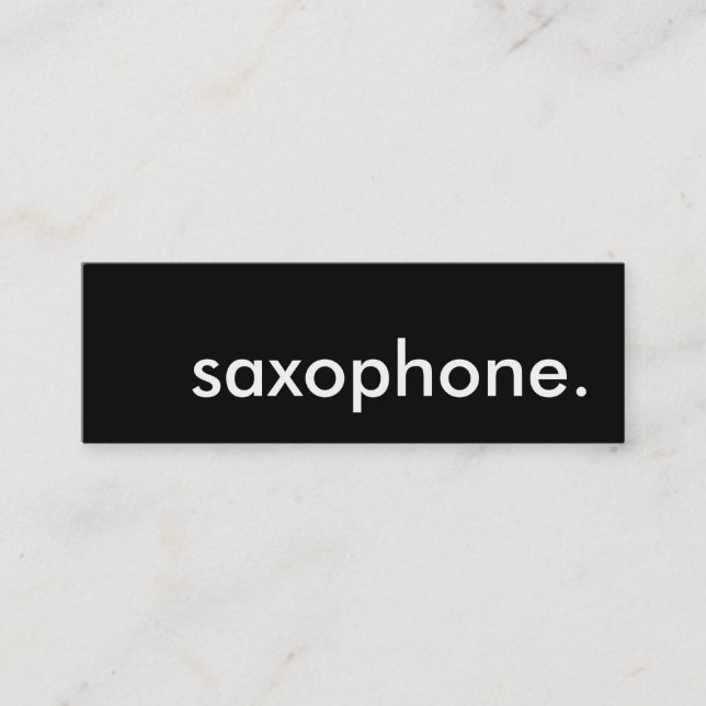 saxophone. mini business card (Front)