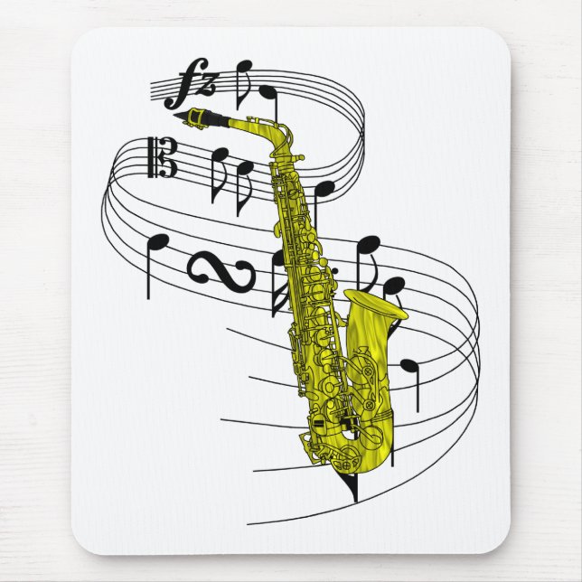 Saxophone Mouse Pad (Front)