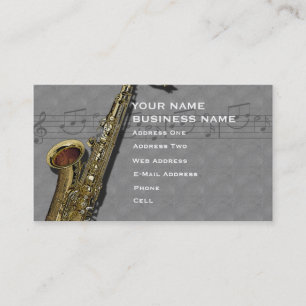 Saxophone - Music Business Card