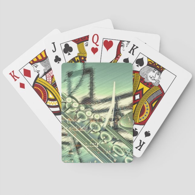 Saxophone music design accessories - customize playing cards (Back)