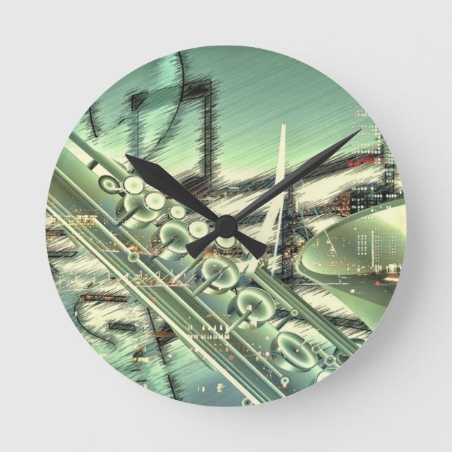 Saxophone music design accessories - customize round clock (Front)