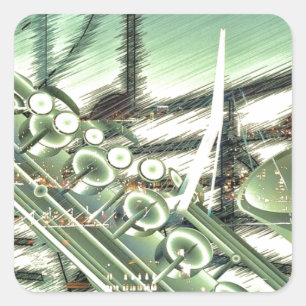 Saxophone music design accessories - customize square sticker