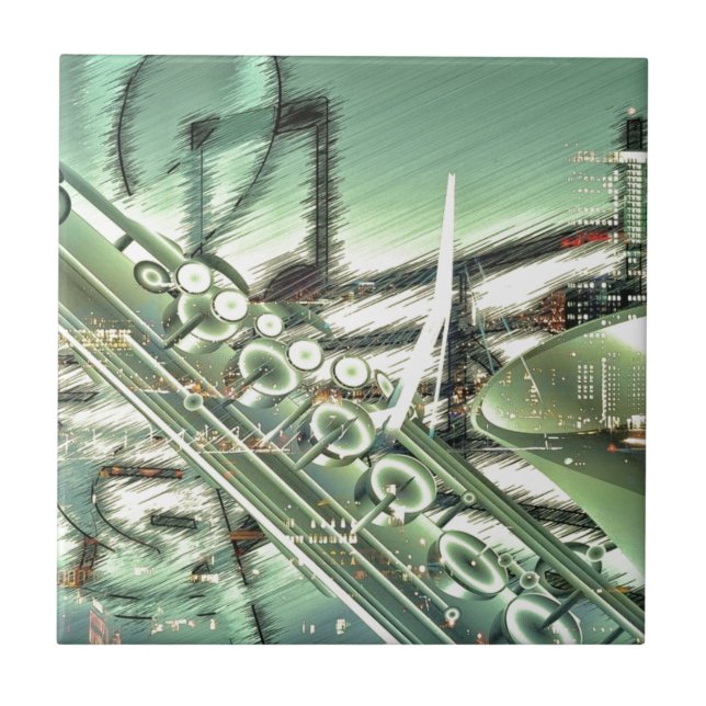 Saxophone music design accessories - customize tile (Front)