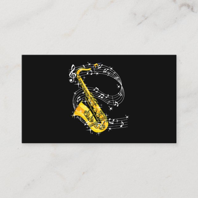 Saxophone Music Jazz Saxophone Business Card (Front)