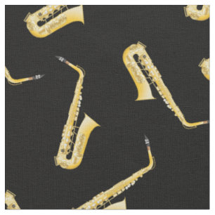 Saxophone Music Musician Room Decor Fabric