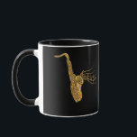 Saxophone Music Note Jazz Musician Saxophonist Mug<br><div class="desc">Saxophone Music Note Jazz Musician Saxophonist</div>