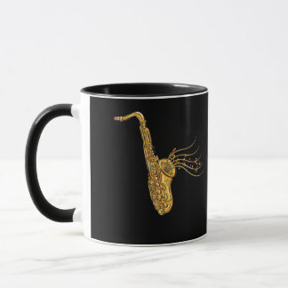 Saxophone Music Note Jazz Musician Saxophonist Mug