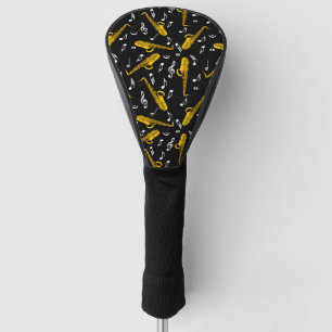 Saxophone Music Note Pattern Golf Head Cover