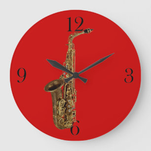 Saxophone Music-Themed Wall Clock