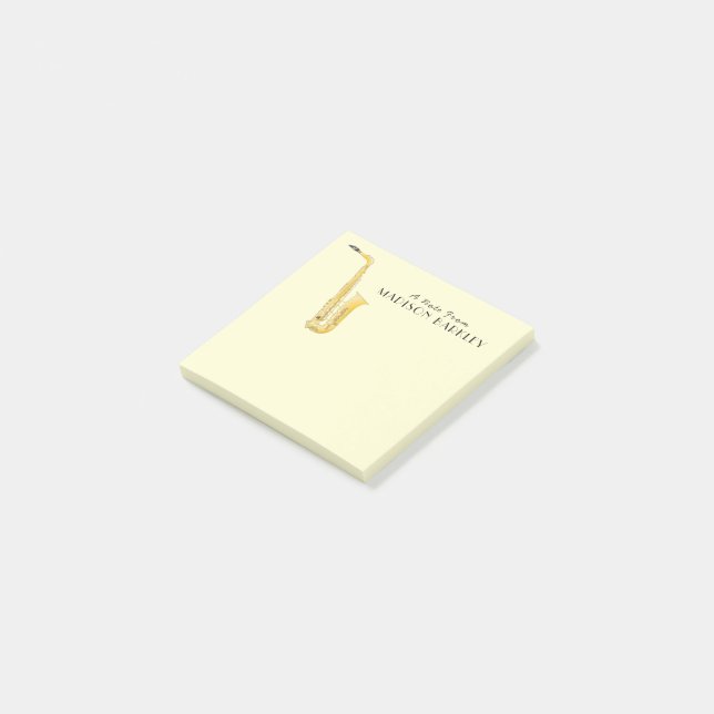 Saxophone Musician Band Teacher Post-it Notes (Angled)