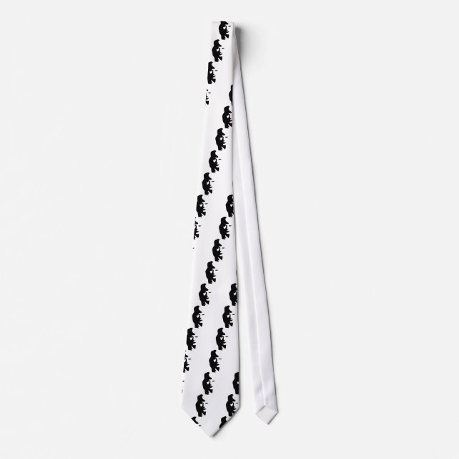 Saxophone Or Woman Optical  Illusion Tie (Front)