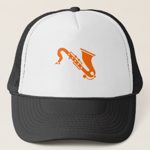 Saxophone - Orange Trucker Hat