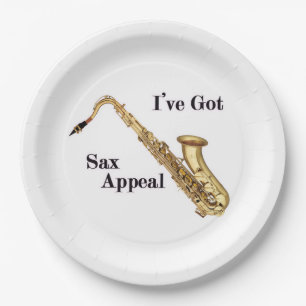 Saxophone Paper Plate
