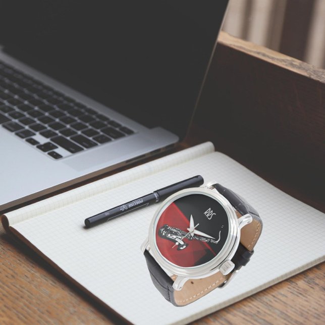 Saxophone Personalized Monogram Gift Watch (Creator Uploaded)