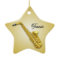 Saxophone Personalized Star Christmas Ornament