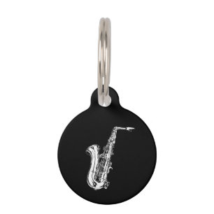 Saxophone Pet Tag