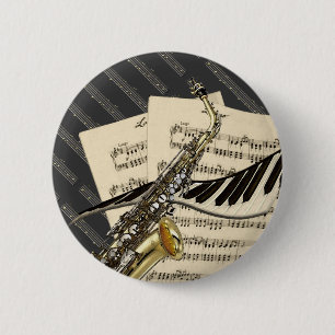 Saxophone & Piano Music Buttons