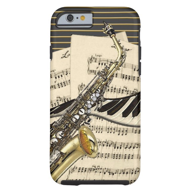 Saxophone & Piano Music Case-Mate iPhone Case (Back)