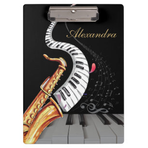 Saxophone Piano Music Luxury Personalized Clipboard