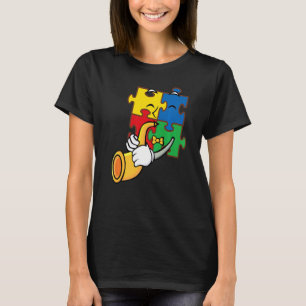 Saxophone Player Autism Awareness Puzzle Saxophoni T-Shirt