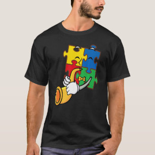 Saxophone Player Autism Awareness Puzzle Saxophoni T-Shirt