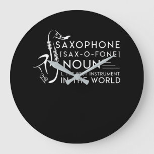 Saxophone Player Best Instrument In World Large Clock