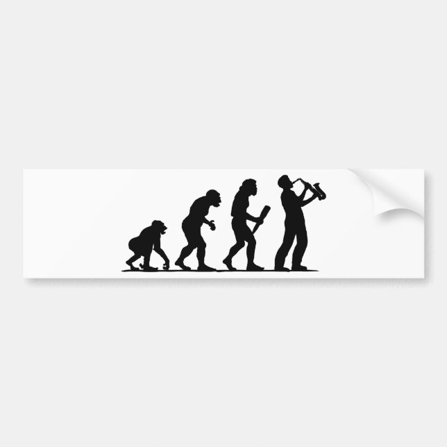 Saxophone Player Bumper Sticker (Front)