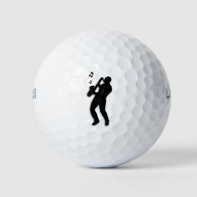Saxophone Player Golf Balls (Front)