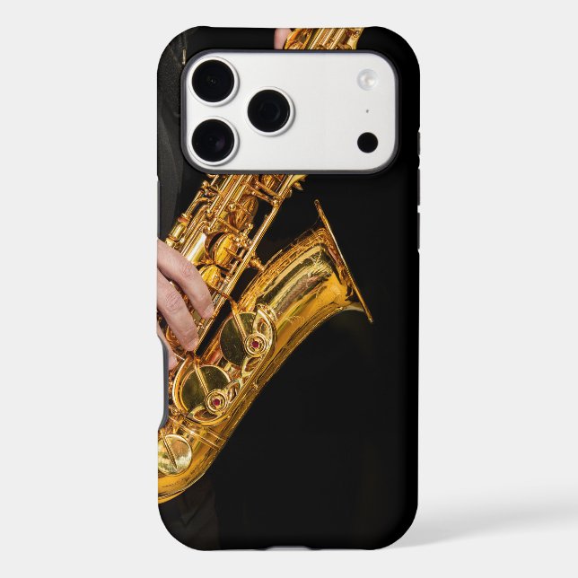 Saxophone Player hands Saxophonist playing jazz (Back)