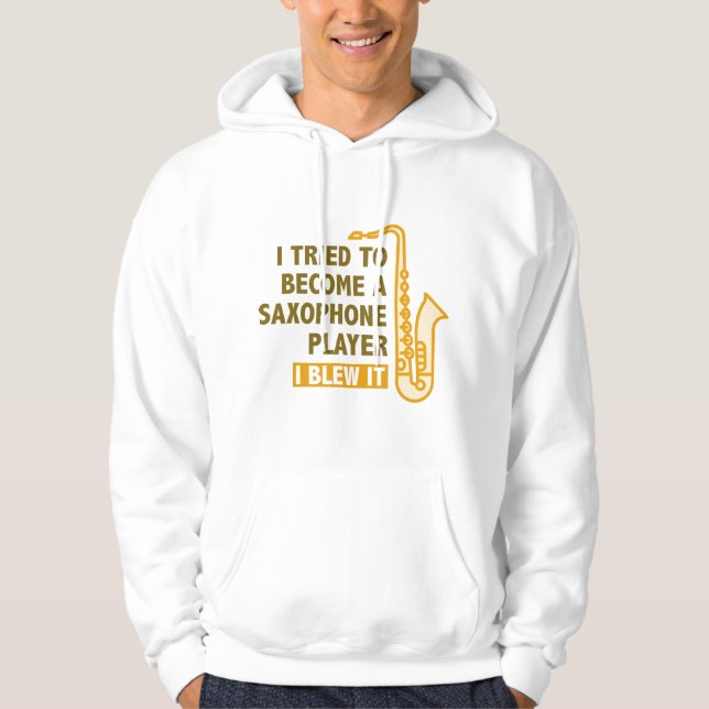 Saxophone Player Hoodie (Front)