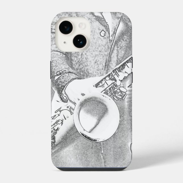 saxophone player iPhone case (Back)
