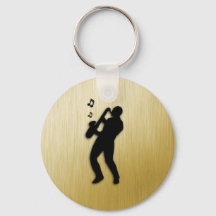 Saxophone Player Keychain