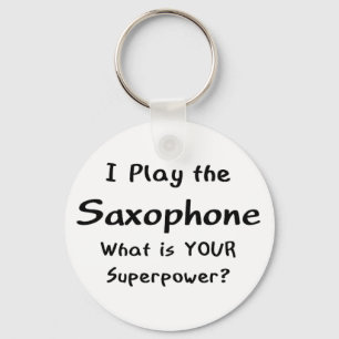 saxophone player keychain