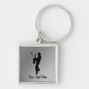 Saxophone Player Keychain