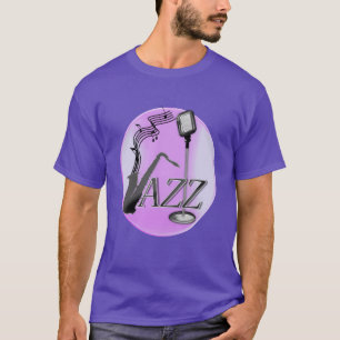 Saxophone Player Musical Notes Jazz Music T-Shirt