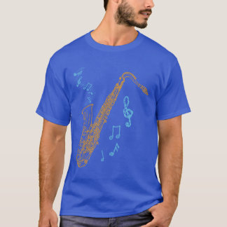 Saxophone Player Musician Jazz Music Art T-Shirt