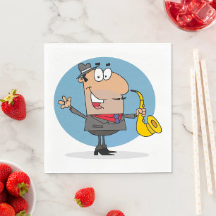 Saxophone Player Musician Napkin