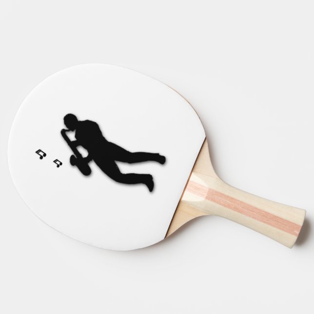 Saxophone Player Ping Pong Paddle (Back Side)
