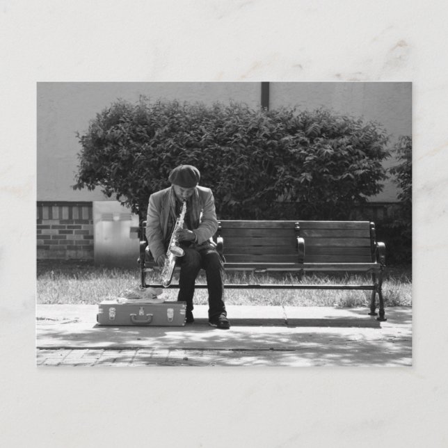 Saxophone Player Postcard (Front)