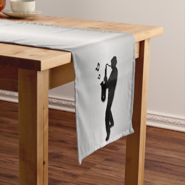 Saxophone Player Short Table Runner (In Situ)