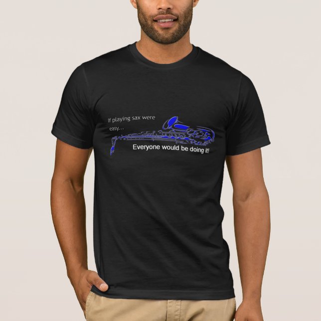 Saxophone Player Tee T-shirt Blackk (Front)