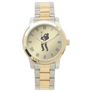 Saxophone Player w Roman Numerals Watch