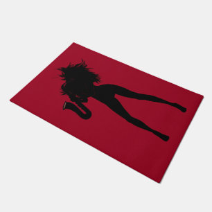 Saxophone Player Woman Doormat - Choose Colour