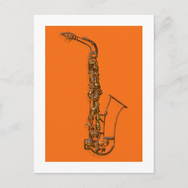 Saxophone Postcard (Front)